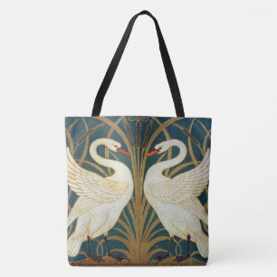 Walter Crane Svan, Rush och Iris Art nouveau Tygkasse