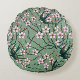 Walter Crane Swallows and Almonds Rund Kudde