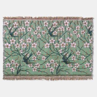 Walter Crane Swallows and Almonds Throw Blanket Filt