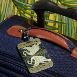 Walter Crane Swan & Rush och Iris viktoriansk Bagagebricka