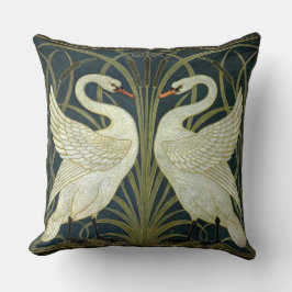 Walter Crane Swan & Rush och Iris viktoriansk Kudde