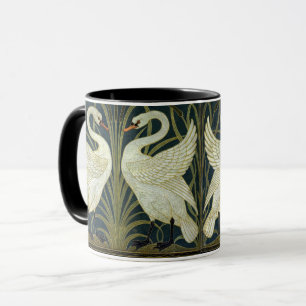 Walter Crane Swan & Rush och Iris viktoriansk Mugg