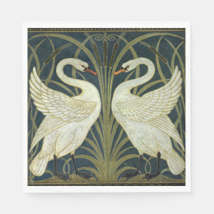 Walter Crane Swan & Rush och Iris viktoriansk Pappersservett