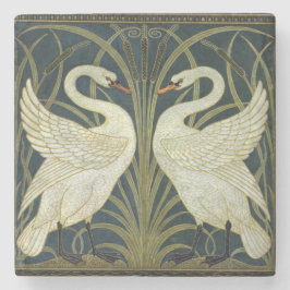 Walter Crane Swan & Rush och Iris viktoriansk  Stenunderlägg