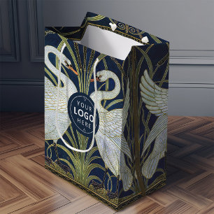 Walter Crane Two Svanar Art nouveau Vintage Decor