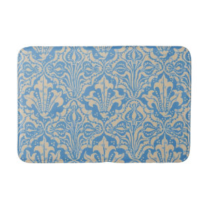 Walter Crane Vintage Blått Frö och Blommig Konst Badrumsmatta