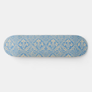 Walter Crane Vintage Blått Frö och Blommig Konst Mini Skateboard Bräda 18,5 Cm