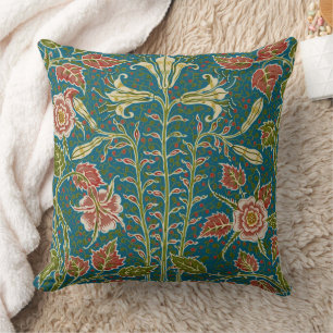Walter Crane Vintage Lily och Ros Blommig Kudde
