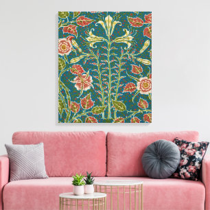 Walter Crane Vintage Lily och Rose Blommor Canvastryck