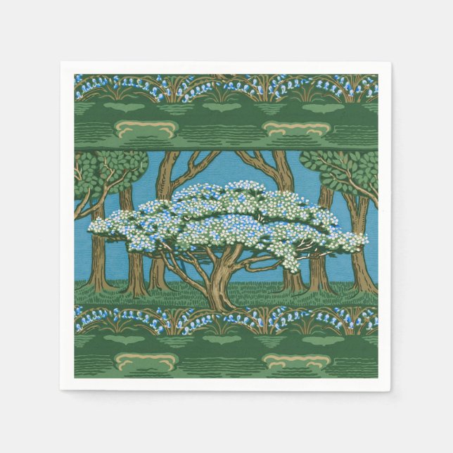 Walter Crane Vintage Majträd Skogstapet Pappersservett (Framsidan)