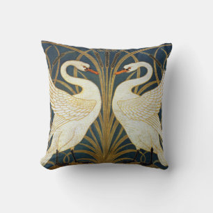 Walter Crane Vintage Svanen och Iris Art Nouveau Kudde