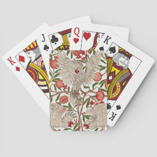 Walter Crane Vit kakadua Röd granatäpple Konst Casinokort