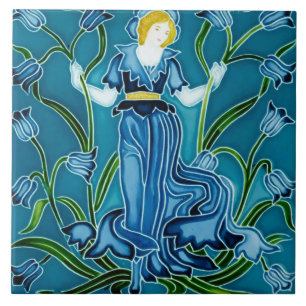 Walter Crane's Art nouveau Kakelplatta