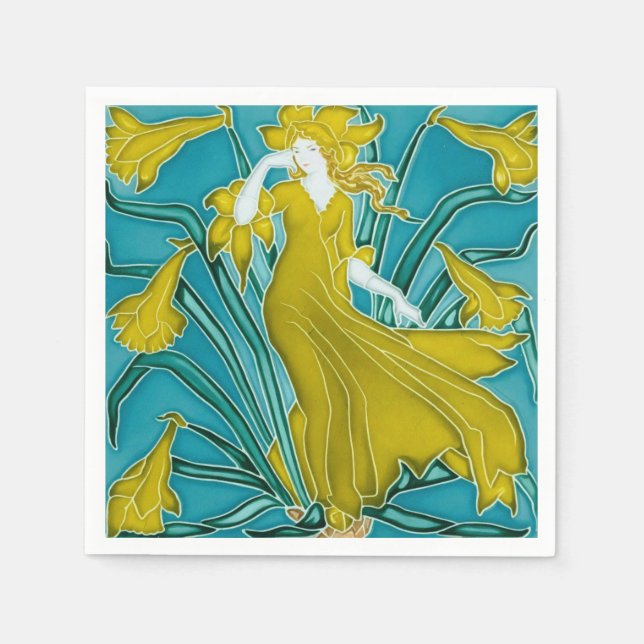 Walter Crane's Art nouveau Pappersservett (Framsidan)