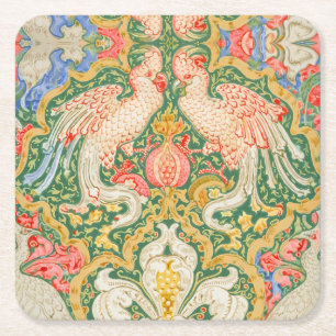 Walter Crane's Cockatoo Garden Underlägg Papper Kvadrat