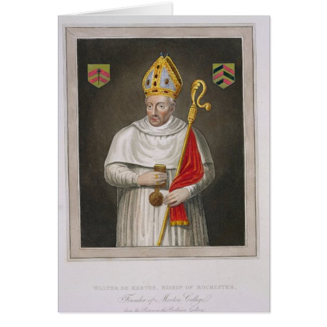 Walter de Merton (d.1277), efter en målning i Hälsningskort (Framsidan)