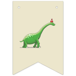 Walter den gröna dinosaurien vimplar