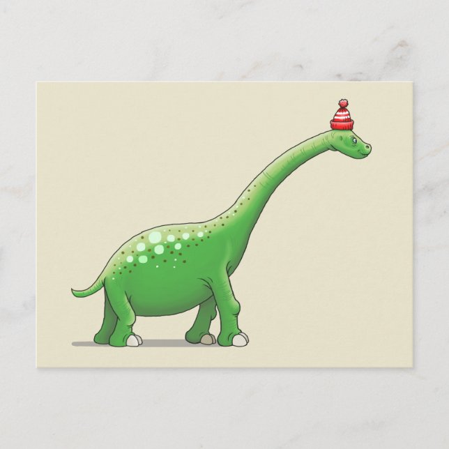 Walter den långhalsade dinosaurien vykort (Framsida)