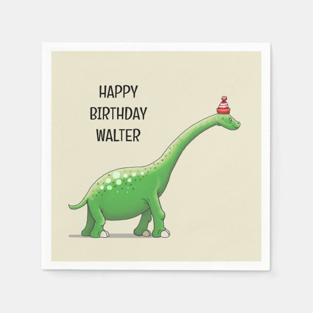 Walter dinosaurn pappersservett (Framsidan)