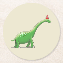 Walter dinosaurn underlägg papper rund