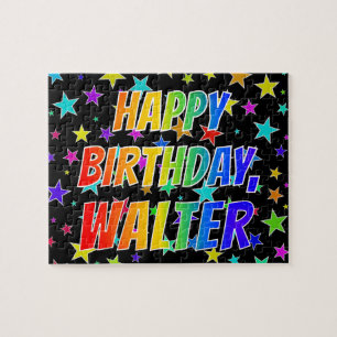 "WALTER" Förnamn, Kul "GRATTIS PÅ FÖDELSEDAGEN" Pussel