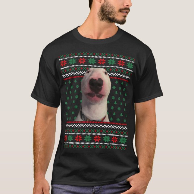 Walter Hund Meme Ugly jul Sweater Julafton Funny T Shirt (Framsida)