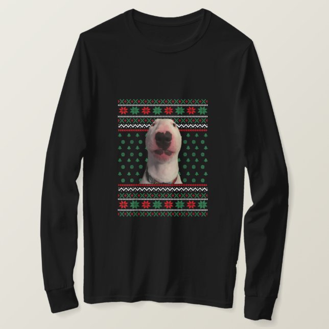 Walter Hund Meme Ugly jul Sweater Julafton Funny T Shirt (Design framsida)