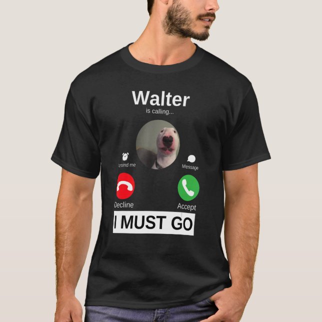 Walter Hund ringer Bull Terrier Animal Humor M T Shirt (Framsida)