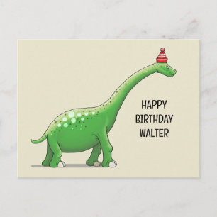 Walter långhals dinosaurie vykort
