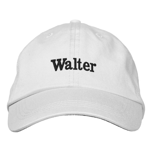 Walter Namn Broderat,  Broderad Keps (Framsida)