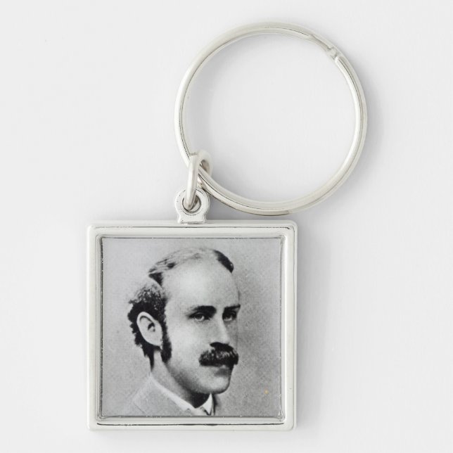 Walter Pater Fyrkantig Silverfärgad Nyckelring (Framsidan)