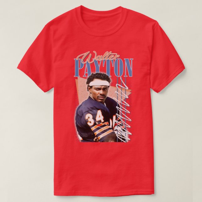 Walter Payton 80s Retro Aesthetic T Shirt (Design framsida)