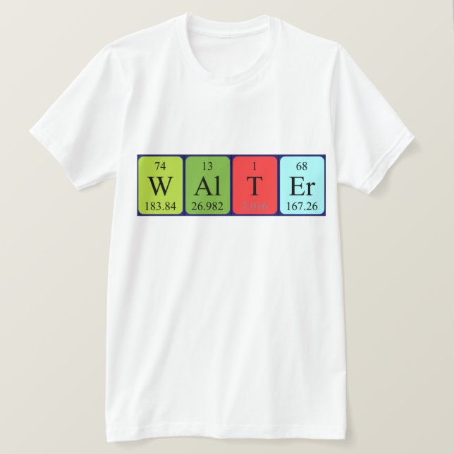 Walter Periodiska bord namn-skjorta T-shirt (Design framsida)