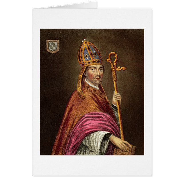 Walter Stapledon (1261-1326), efter en målning in Hälsningskort (Framsidan)