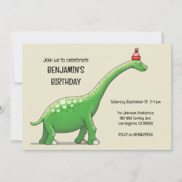 Walter the Dinosaur Birthday bjudande Inbjudningar