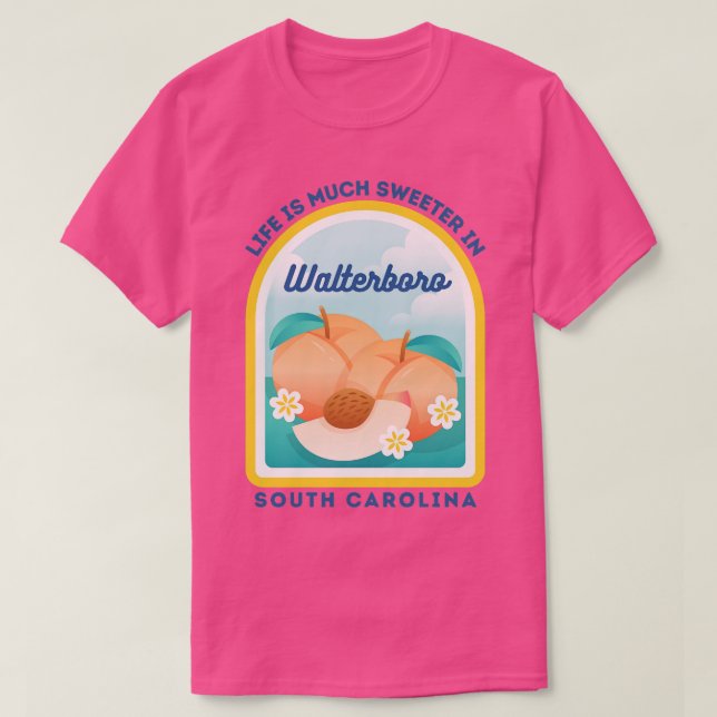 Walterboro South olina SC Peach Tourist Souvenir T Shirt (Design framsida)