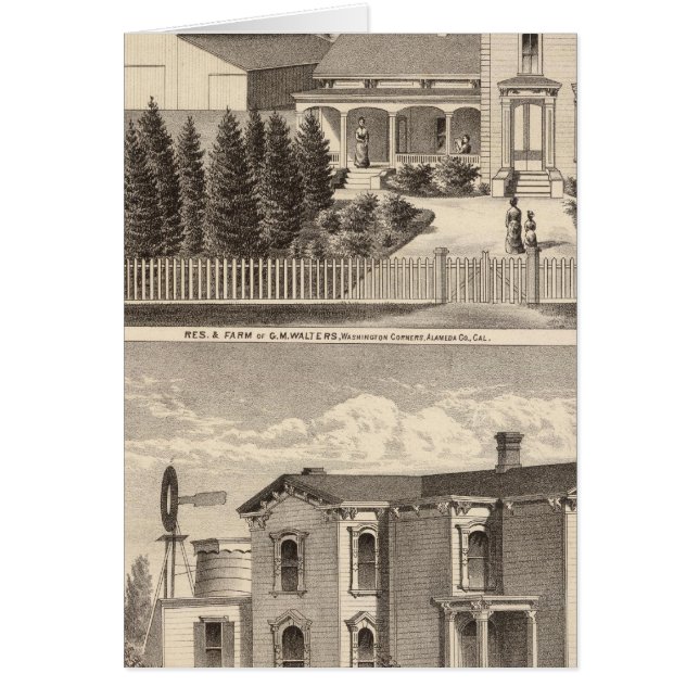 Walters, Crowell residenet, farm Hälsningskort (Framsidan)