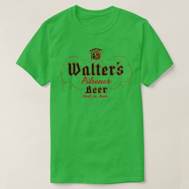 Walters Pilsner Beer Retro Defunct Breweriana T Shirt (Design framsida)