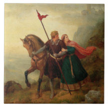 Walther och Hildegund Fleeing med deras Horse