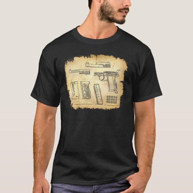 Walther P38 Tee Shirt (Framsida)