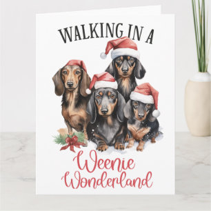 Walting in a Weenie Wonderland Hund jul Kort