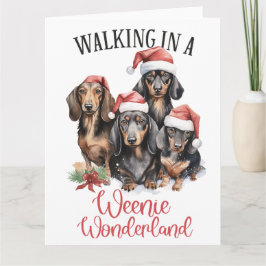 Walting in a Weenie Wonderland Hund jul Kort