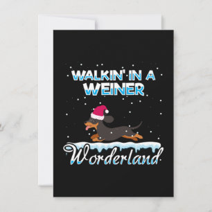 Walting in a Weiner Wonderland Julafton Tack Kort