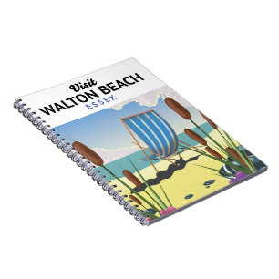 Walton Beach, Essex Seaside-reseaffisch Anteckningsbok