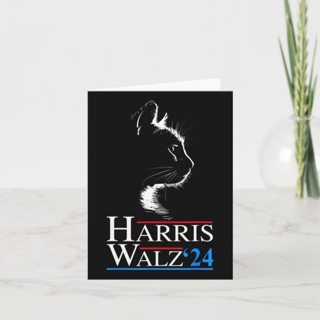Waltz 2024 Cat Election Kamala Harris Tim Walz 202 Kort (Framsida)