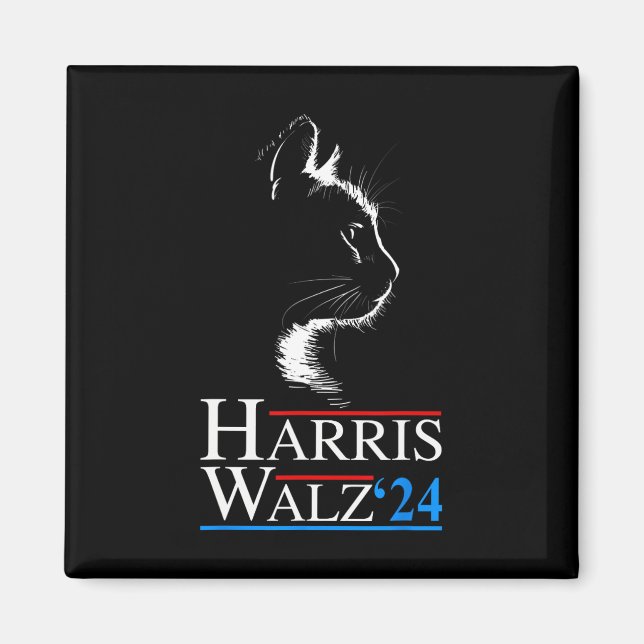 Waltz 2024 Cat Election Kamala Harris Tim Walz 202 Magnet (Framsidan)