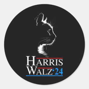 Waltz 2024 Cat Election Kamala Harris Tim Walz 202 Runt Klistermärke