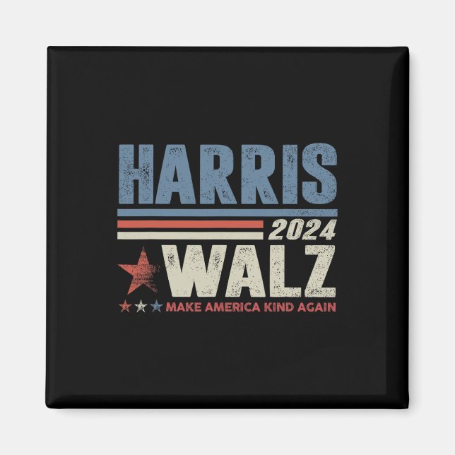 Waltz 2024 Val Kamala Harris Tim Waltz 2024 1 Magnet (Framsidan)
