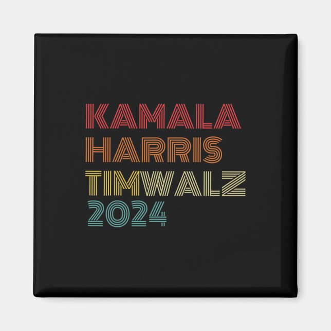 Waltz 2024 Val Kamala Harris Tim Waltz 2024 1 Magnet (Framsidan)