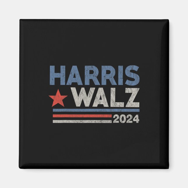 Waltz 2024 Val Kamala Harris Tim Waltz 2024 2 Magnet (Framsidan)